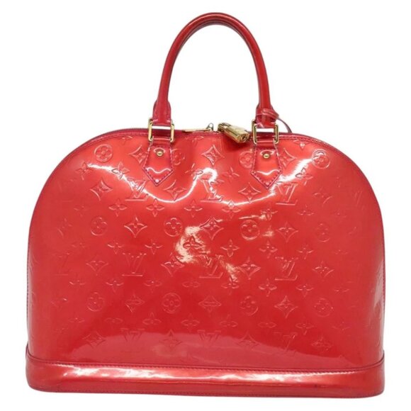 LOUIS VUITTON Monogram Vernis Alma GM Hand Bag Rose Pop - Picture 2 of 16